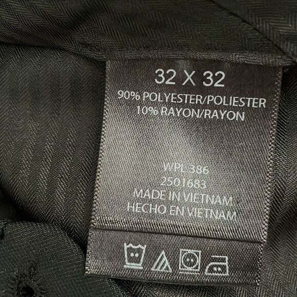 NWT Kenneth Cole Reaction Black “Sharkfin” Style Plain Front Slim Fit Pants/Slac - Picture 10 of 13